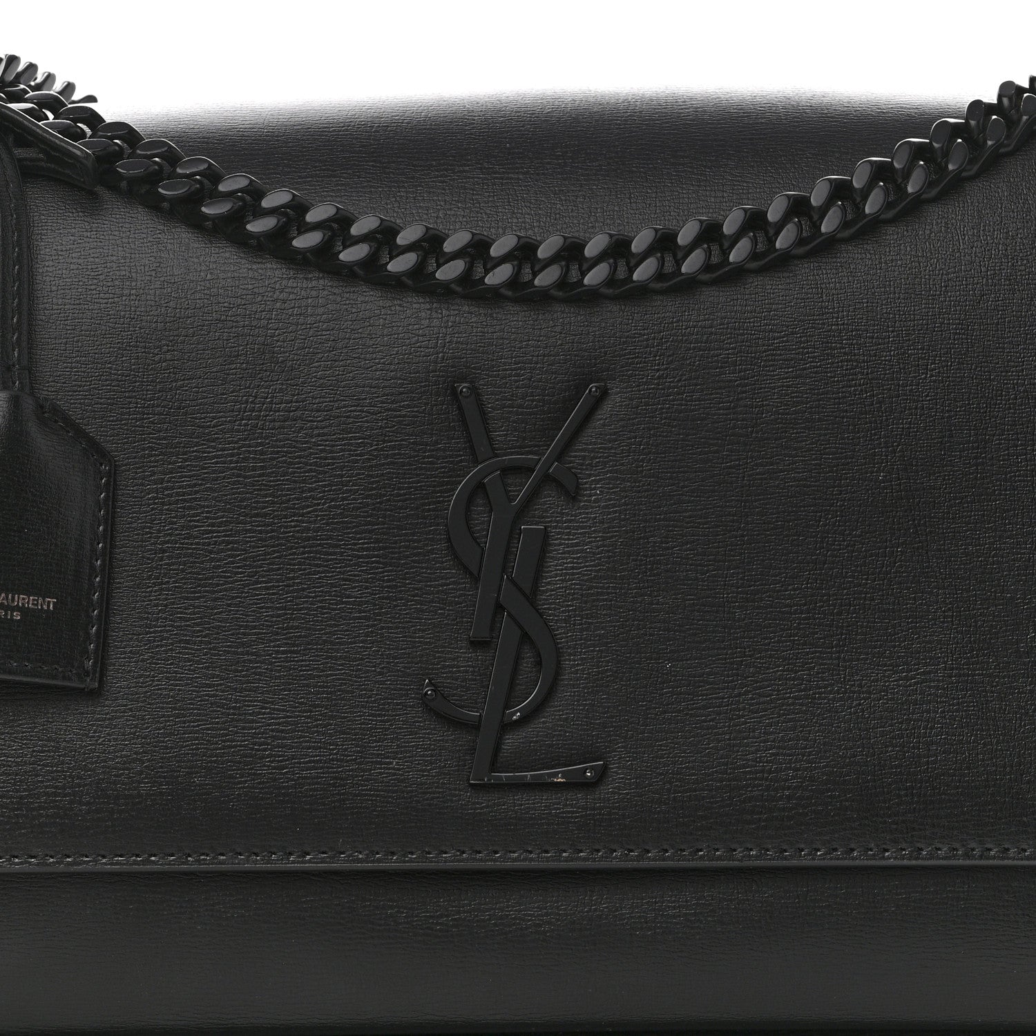 Saint Laurent Calfskin Large Monogram Monochrome Sunset Black 10 of 13
