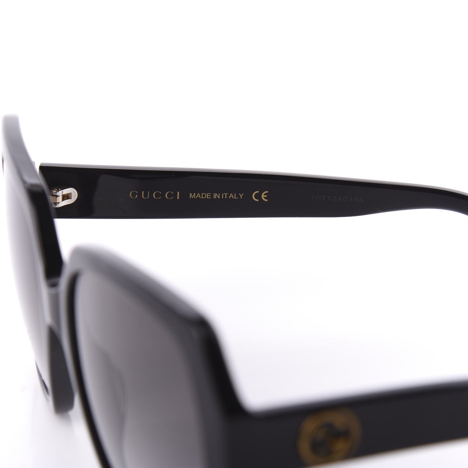Gucci Acetate Square Frame GG0096S Sunglasses Black 6 of 8