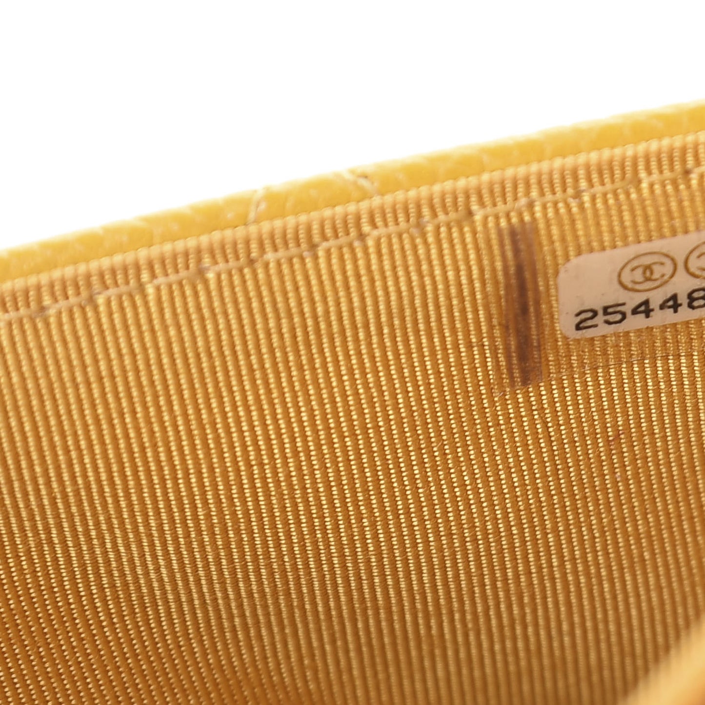 Caviar Quilted Wallet on Chain WOC Yellow