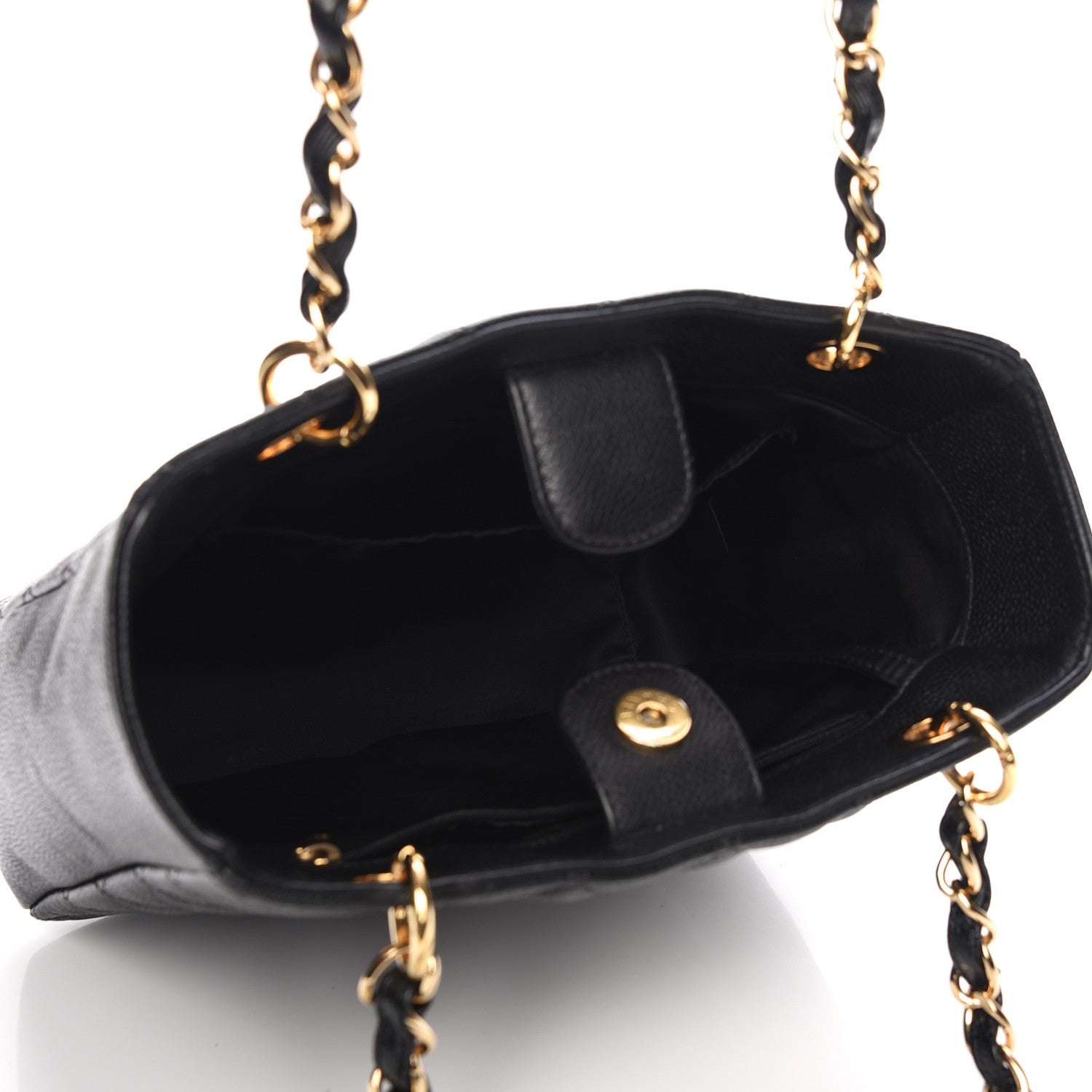 Chanel Caviar Quilted Petit Shopping Tote PST Black 5 of 10