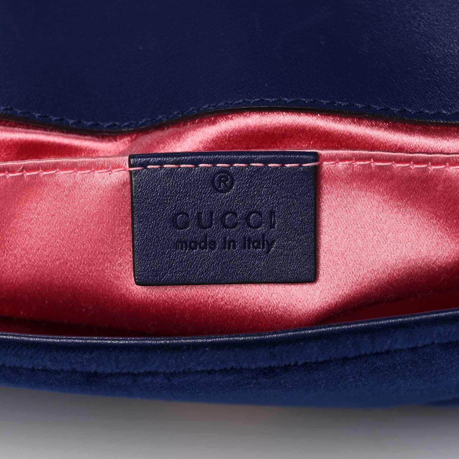 Gucci Velvet Matelasse Mini GG Marmont Shoulder Bag Cobalt Blue 6 of 10