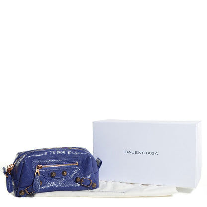 Balenciaga Agneau Giant 12 Rose Gold Hardware Pencil Case S Bleu Lavande 5 of 11
