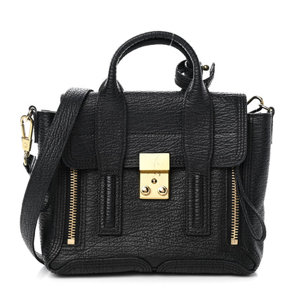 3.1 Phillip Lim Textured Calfskin Mini Pashli Satchel Black 1 of 9