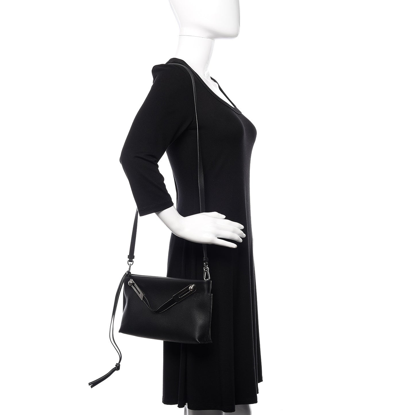 Grained Calfskin Small Missy Bag Black