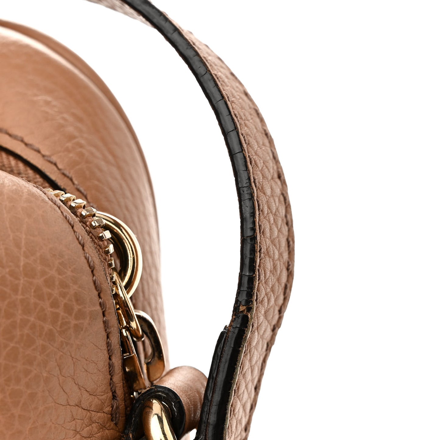 Pebbled Calfskin Small Soho Disco Bag Camelia