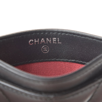 Chanel Aged Calfskin Quilted Gabrielle Card Holder Black 6 of 9