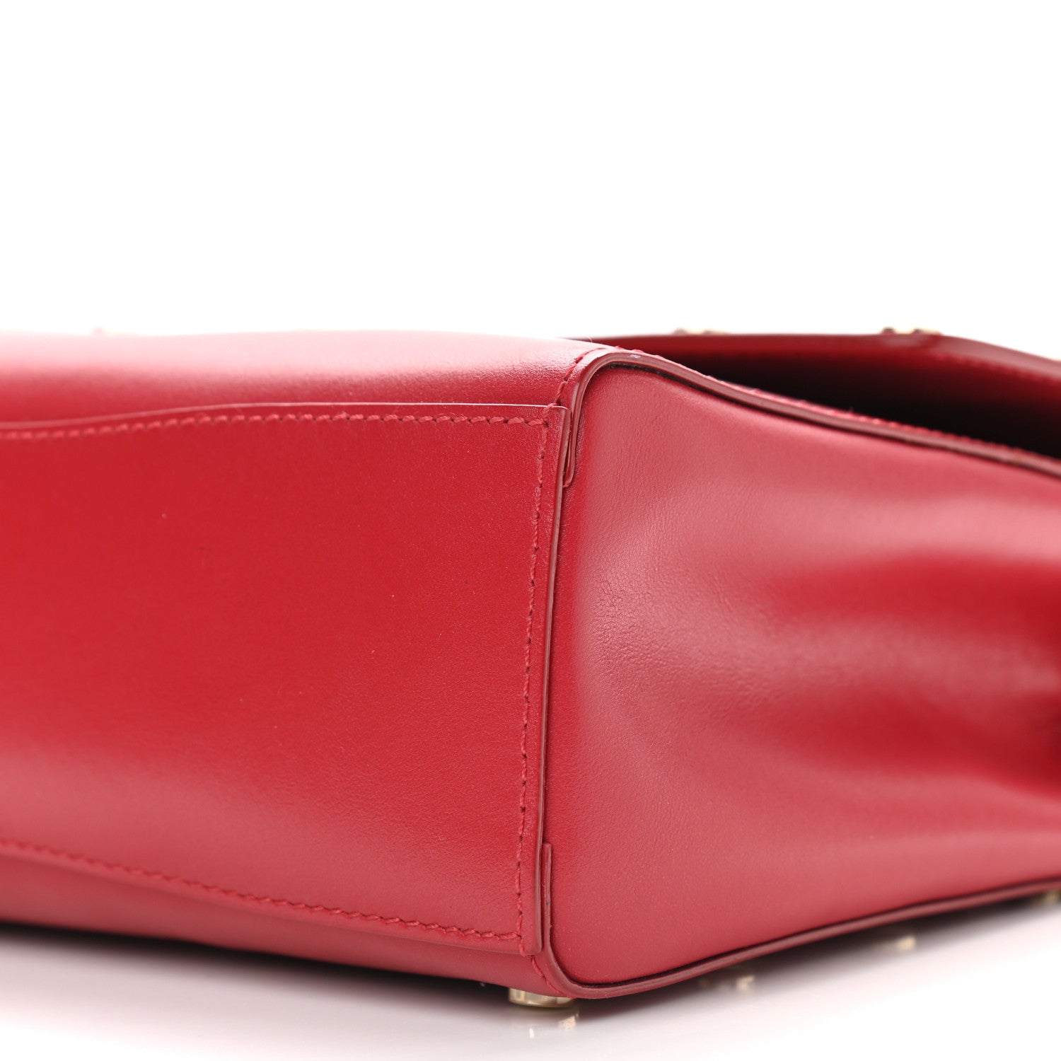 Jimmy Choo Smooth Calfskin Studded Lockett Shoulder Bag Red 8 of 8