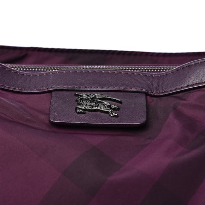 Burberry Nylon Check Small Buckleigh Packable Tote Purple 15 of 18