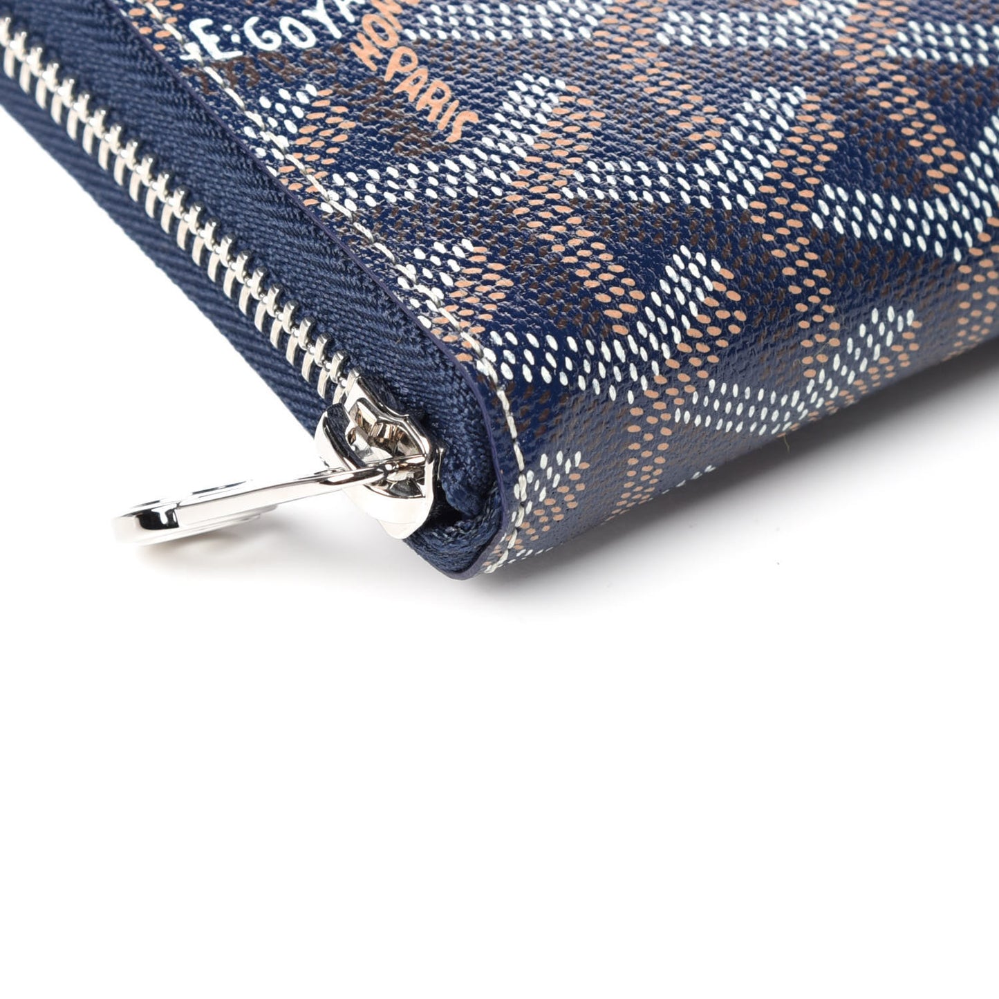 Goyardine Matignon Zip Around GM Wallet Navy