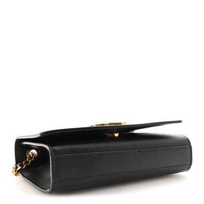 Saint Laurent Grain De Poudre Small Monogram Kate Satchel Black 4 of 9