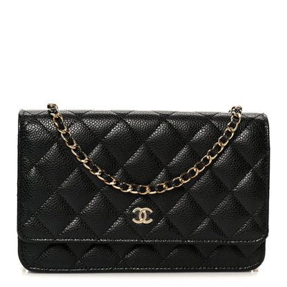 Chanel Caviar Quilted Wallet On Chain WOC Black 1 of 12