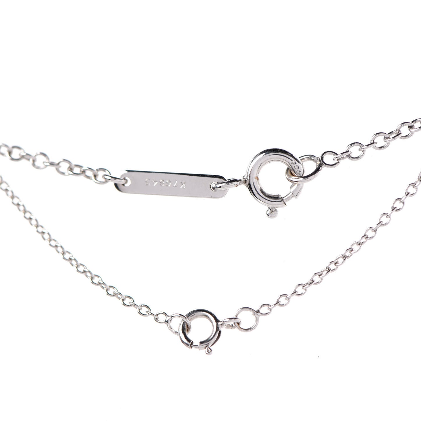 18K White Gold Diamond .41ctw Hindu Floral Pendant Necklace