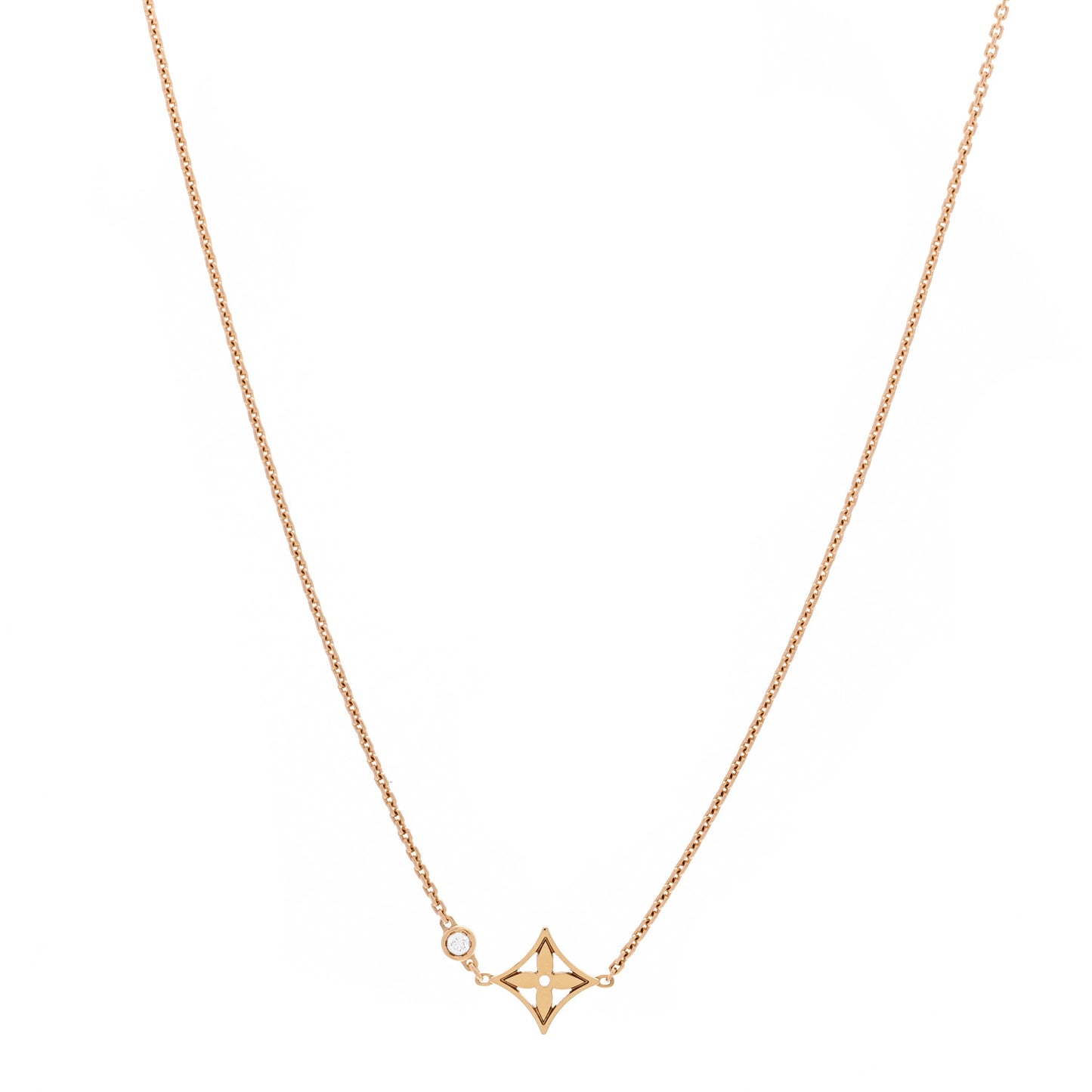 18K Yellow Gold Diamond Idylle Blossom Pendant Necklace