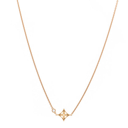 Louis Vuitton 18K Yellow Gold Diamond Idylle Blossom Pendant Necklace 1 of 6