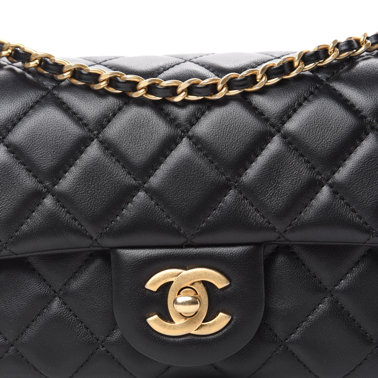 Chanel Lambskin Quilted Mini Rectangular Pearl Crush Flap Black 10 of 10