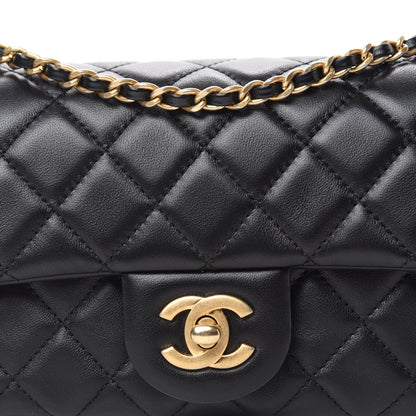 Chanel Lambskin Quilted Mini Rectangular Pearl Crush Flap Black 10 of 10