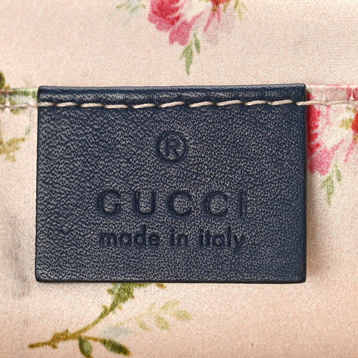 Denim Matelasse Mini Pearly GG Marmont Shoulder Bag Blue
