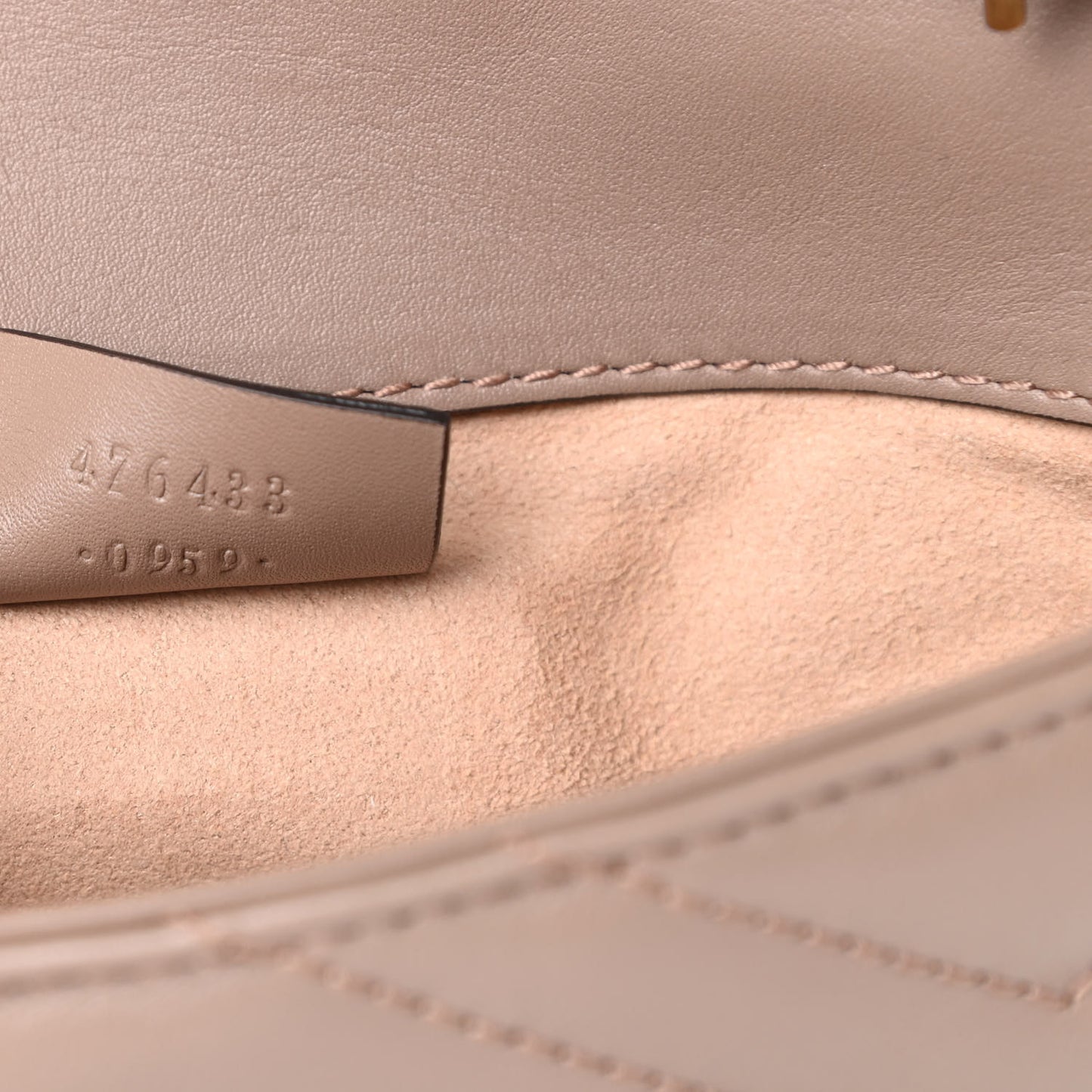 Calfskin Matelasse Super Mini GG Marmont Shoulder Bag Porcelain Rose