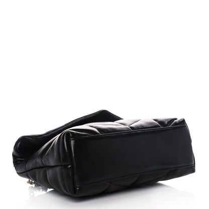 Saint Laurent Lambskin Quilted Toy Loulou Puffer Monogram Chain Satchel Black 4 of 11