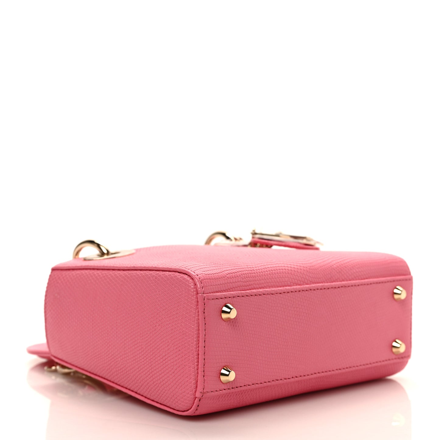 Lizard Mini Lady Dior Pink