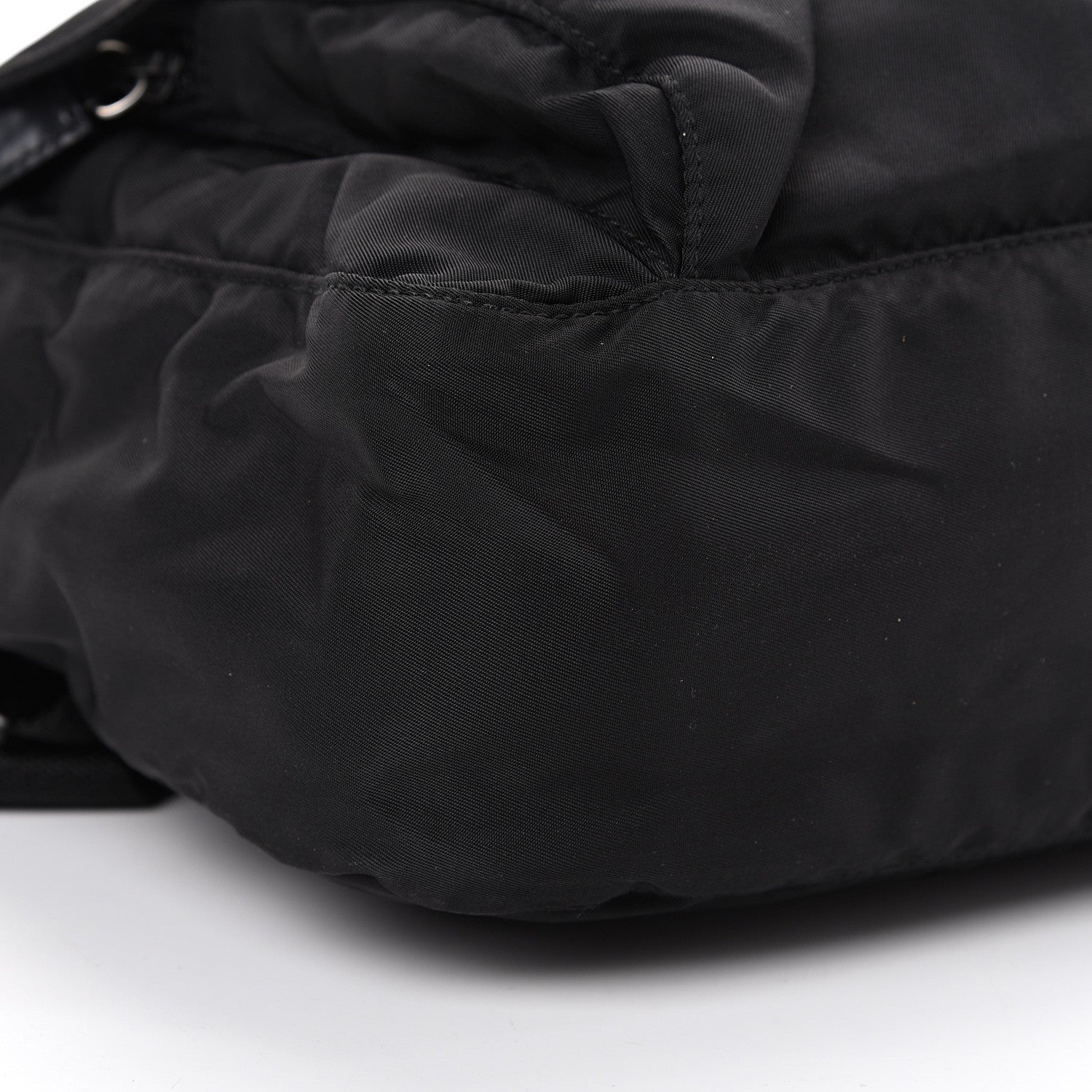 Prada Tessuto Nylon Single Buckle Messenger Bag Black 11 of 13