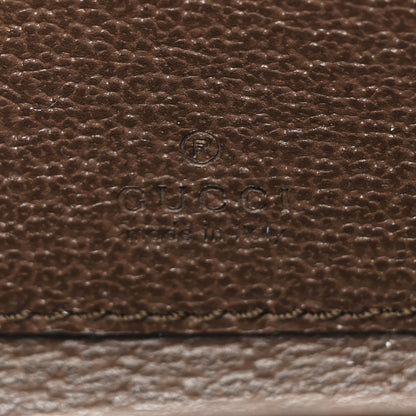 Gucci GG Supreme Monogram Textured Dollar Calfskin Web Ophidia Zip Around Card Case Wallet Beige Ebony New Acero 6 of 10