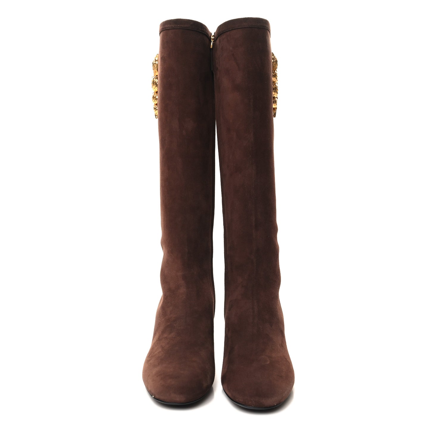 Suede Snake Maison Knee High 45mm Boots 39.5 Fondant