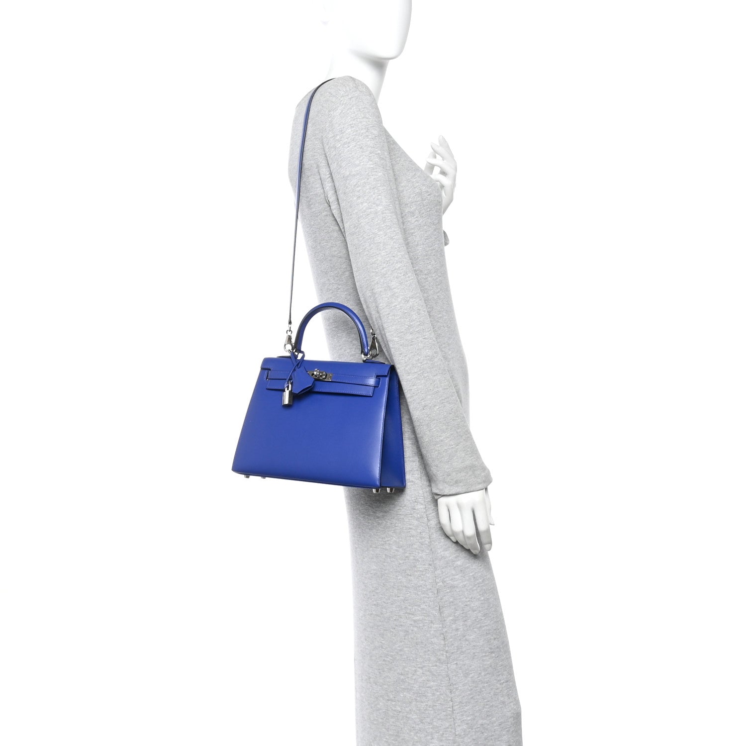 Hermes Box Kelly Sellier 25 Bleu Electrique 2 of 12