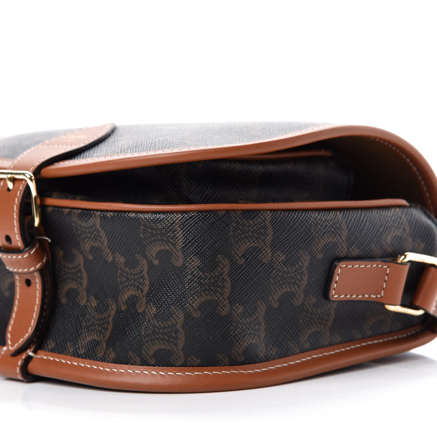 Triomphe Canvas Medium Folco Bag Tan