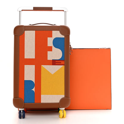 Hermes Canvas Taurillon Regate RMS Rolling Trolley Luggage Multicolor 14 of 14