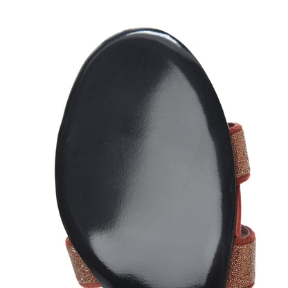 Hermes Suede Goatskin Crystal Powder Oasis Sandals 39 Rouge Tomette 12 of 14