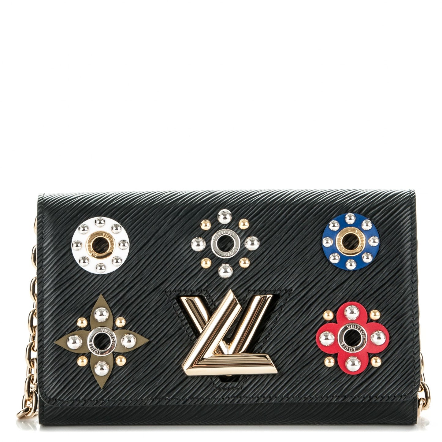 Epi Twist Chain Wallet Black