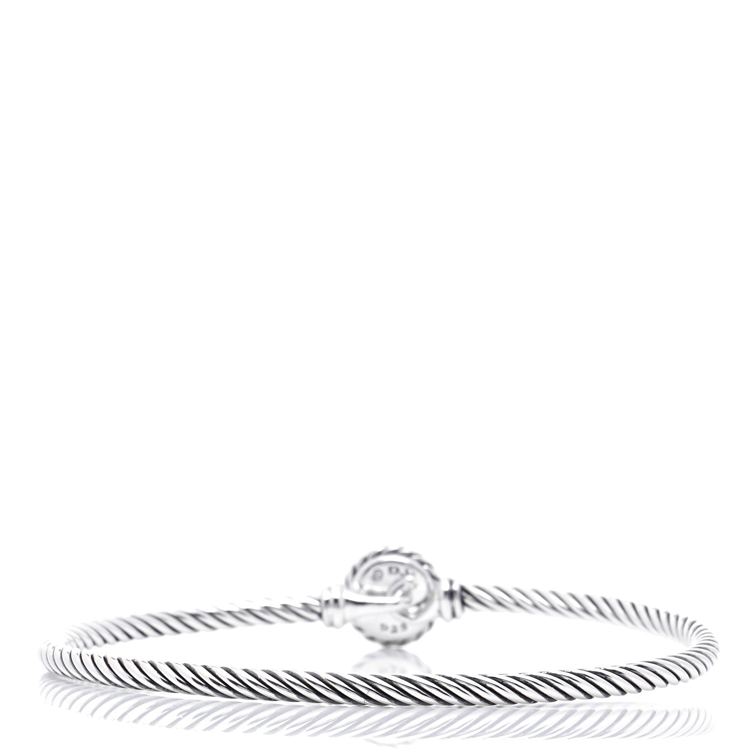 David Yurman Sterling Silver Black Orchid 3mm Chatelaine Bracelet 3 of 7