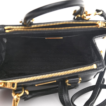 Prada Saffiano Lux Micro Galleria Double Zip Tote Black 5 of 10