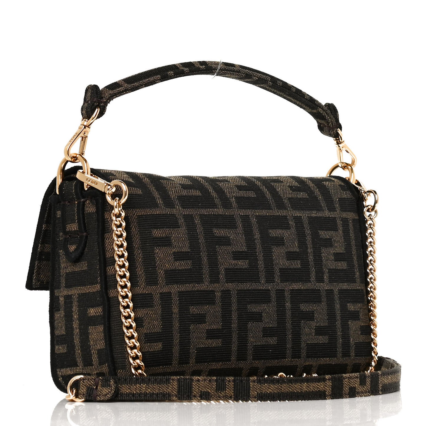 Fabric Jacquard FF 1974 Mini Baguette Tobacco Moro Black