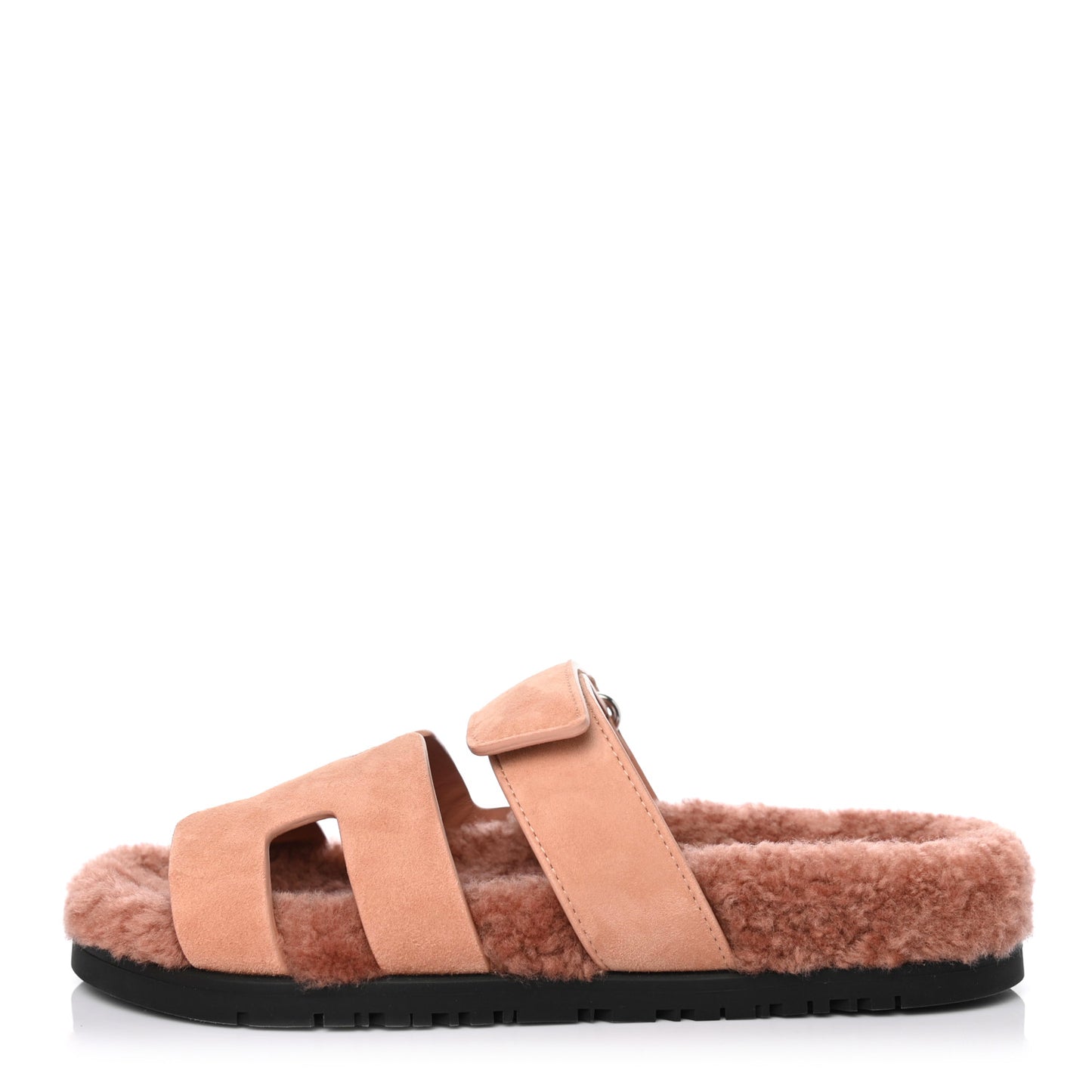 Suede Goatskin Woolskin Womens Chypre Sandals 37.5 Rose Aube