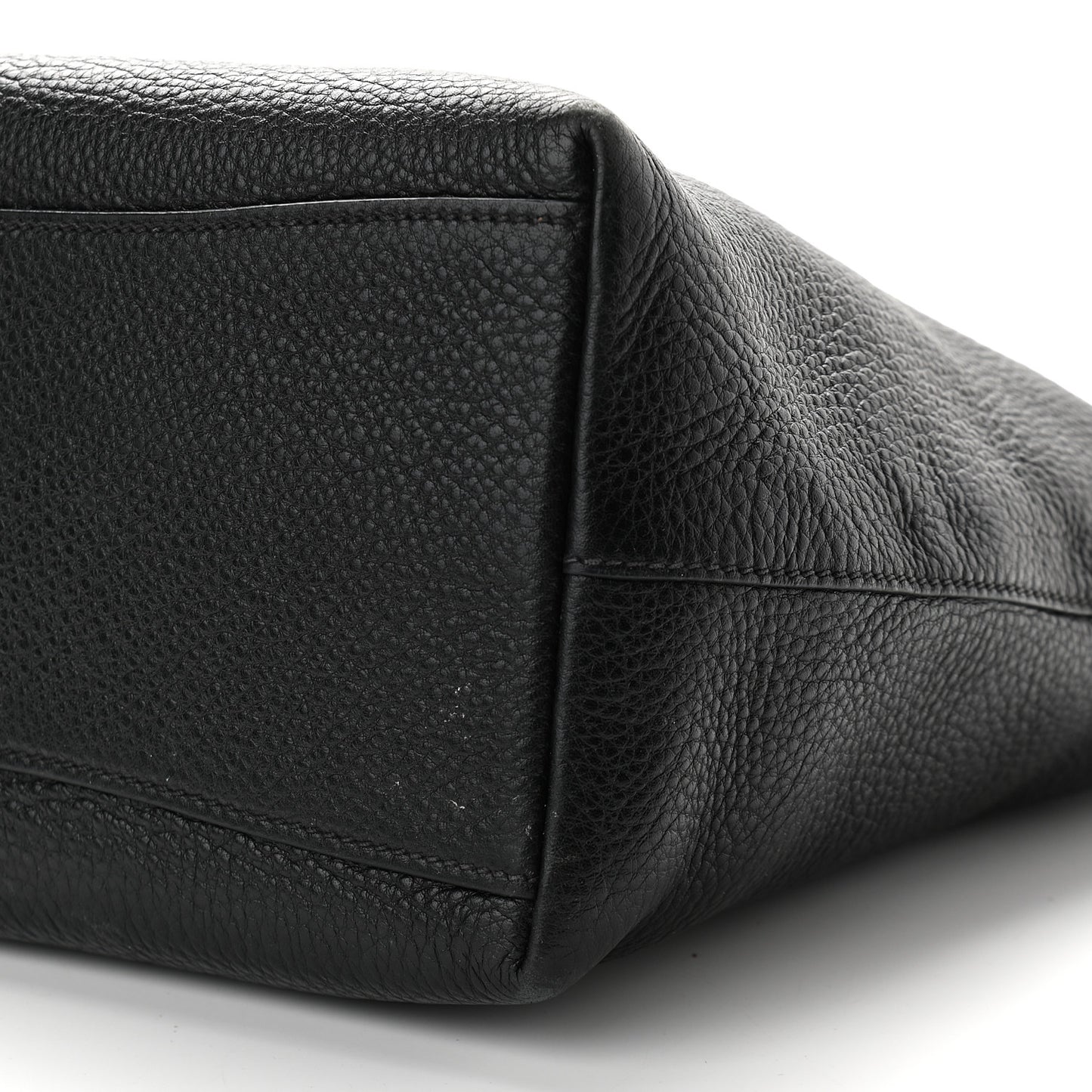 Vitello Phenix Embossed Logo Tote Black