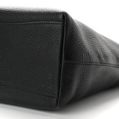 Prada Vitello Phenix Embossed Logo Tote Black 9 of 9