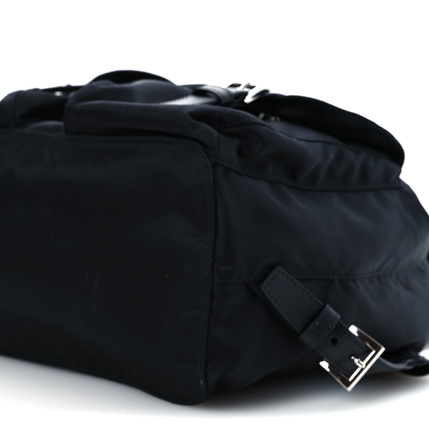 Tessuto Nylon Saffiano Medium Backpack Black