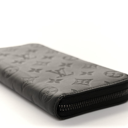 Louis Vuitton Calfskin Monogram Shadow Vertical Zippy Wallet Black 8 of 8