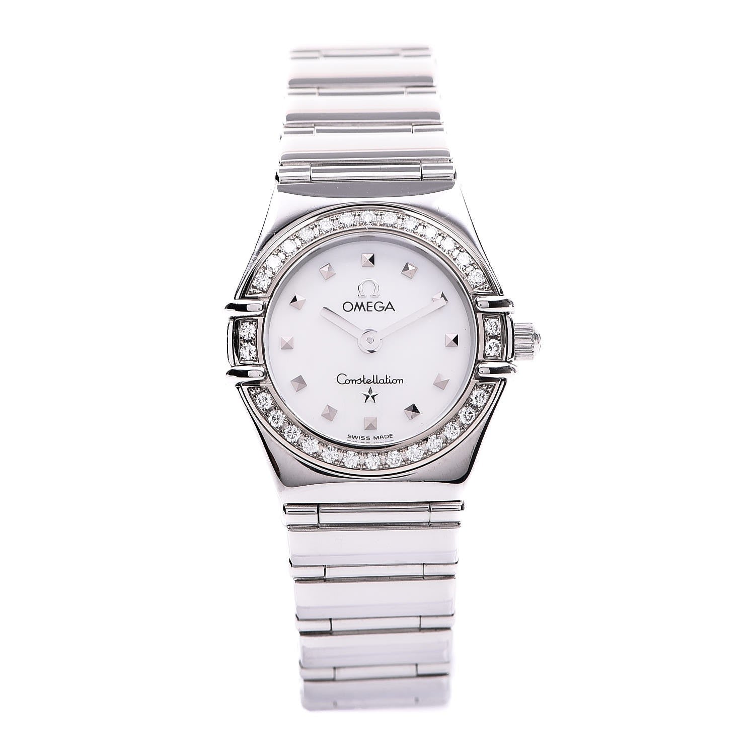 Omega Stainless Steel Diamond Bezel Mother of Pearl 22mm Constellation My Choice Quartz Watch 1465.71.00 1 of 6