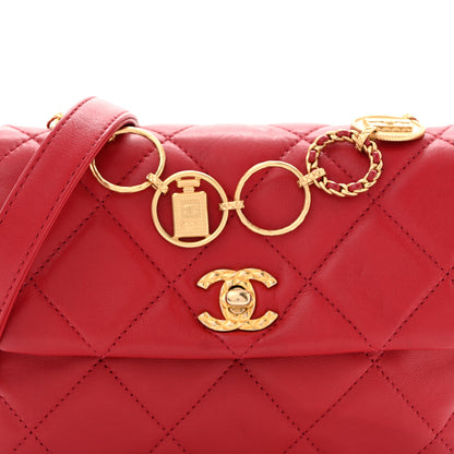 Chanel Calfskin Quilted Mini Charms Flap Red 8 of 13