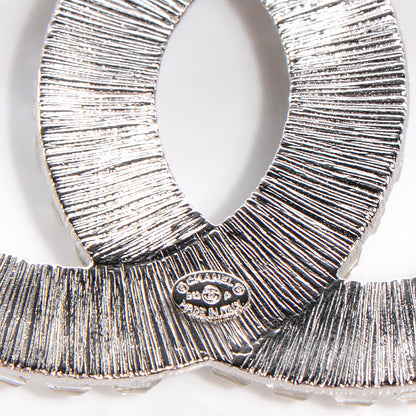 Chanel Baguette Crystal CC Brooch Silver 4 of 6