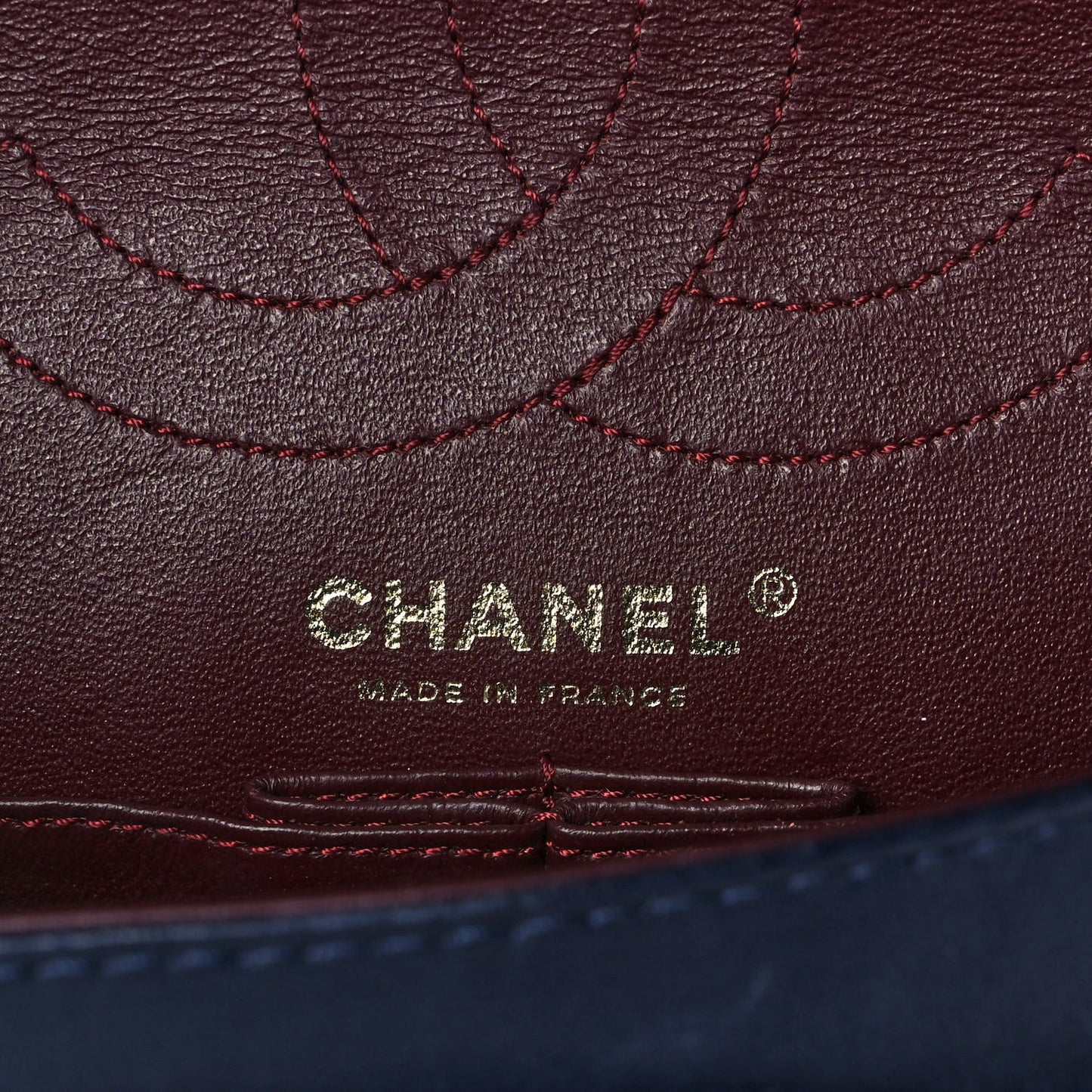 Distressed Patent Quilted 2.55 Reissue 226 Flap Navy