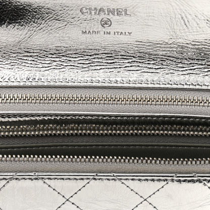 Chanel Metallic Crumpled Calfskin Small 31 Pouch Silver 10 of 11