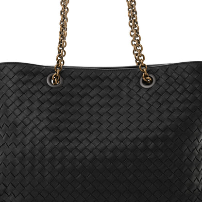Bottega Veneta Nappa Intrecciato Medium Classic Chain Strap Tote Black 8 of 10