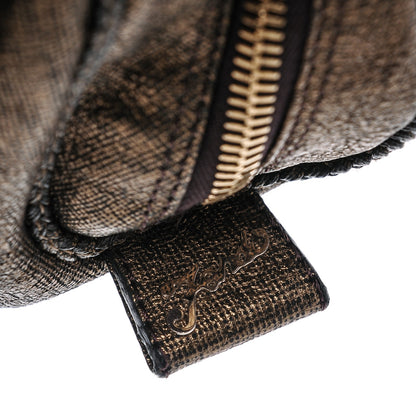 Fendi Zucca Goatskin Spy Bowler Tobacco Bronzo 6 of 10