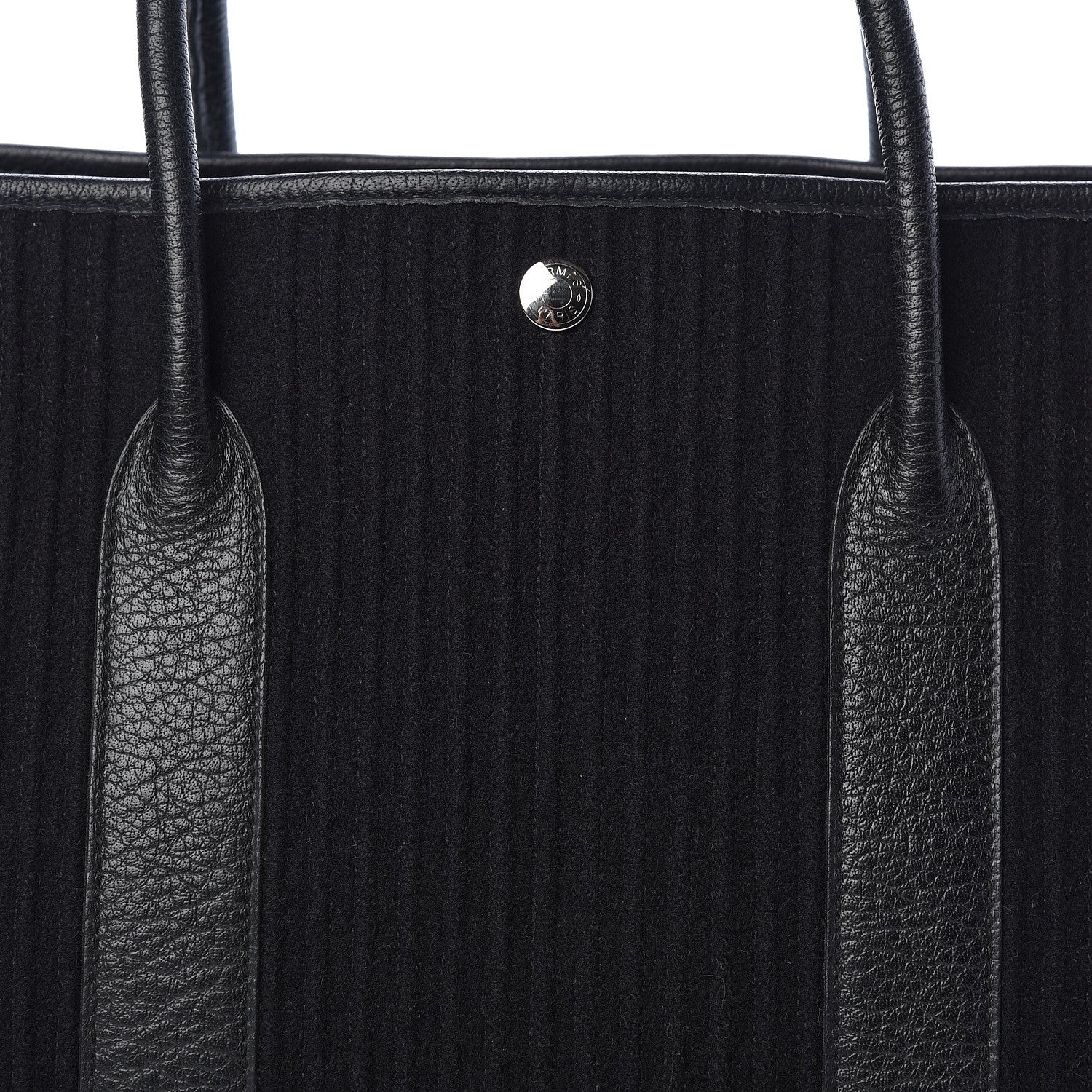 Hermes Ribbed Wool Negonda Garden Party MM 36 Black 8 of 13