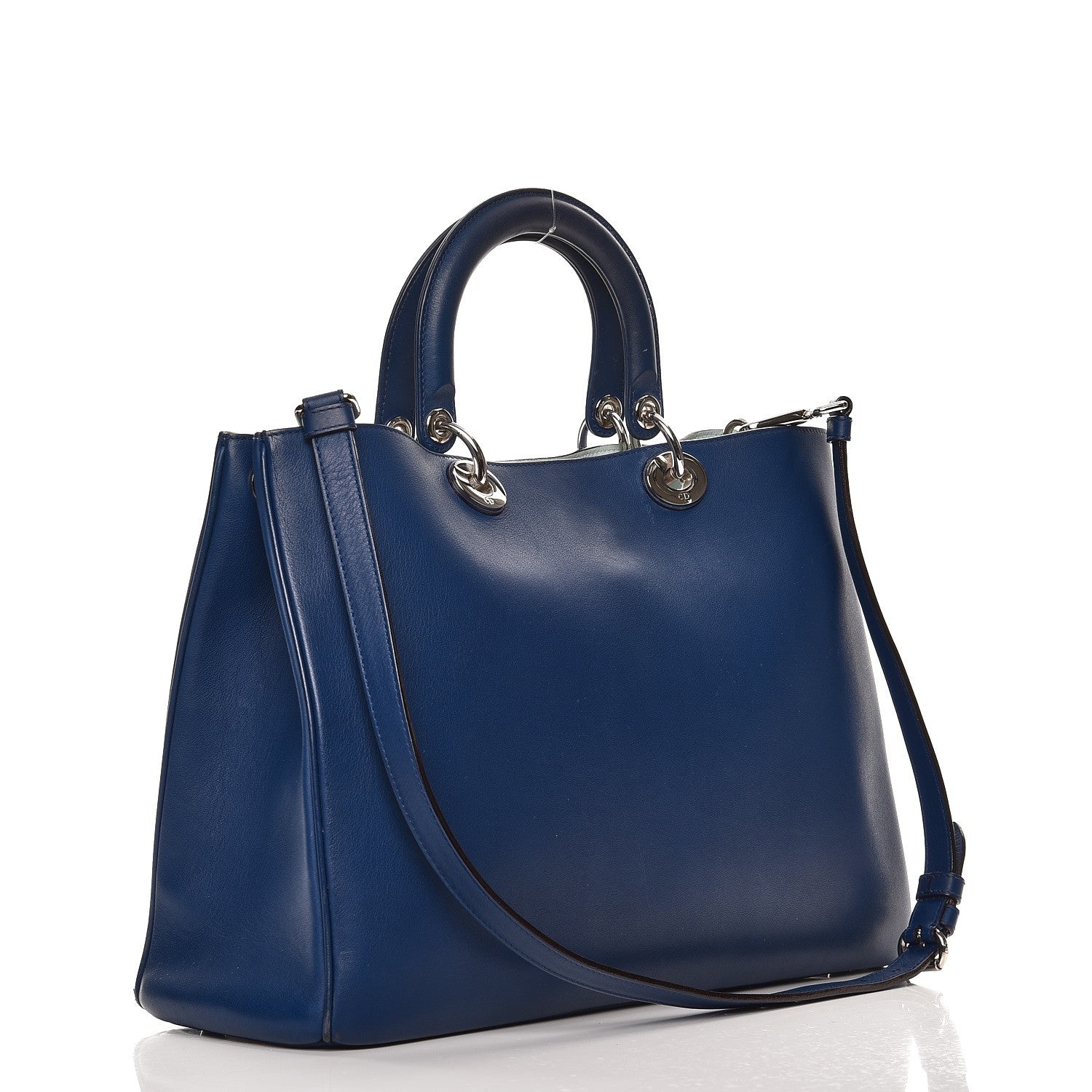 Christian Dior Smooth Calfskin Large Diorissimo Bag Navy Blue 5 of 25