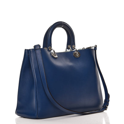 Christian Dior Smooth Calfskin Large Diorissimo Bag Navy Blue 5 of 25